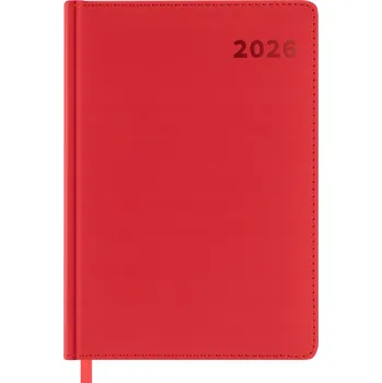 Kalendář Knižní kalendář 2026 A5 Easy červený (červená)