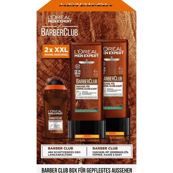 Sprchový gel L'Oréal Men Expert BARBER CLUB sada sprchový gel a kuličkový deodorant