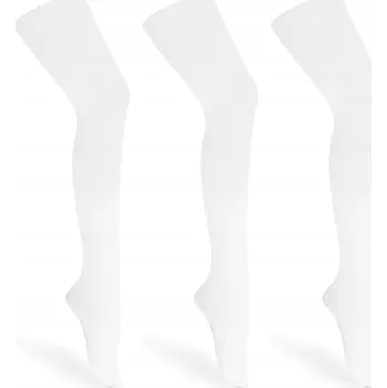 Dívčí oblečení Punčocháče Dětské 3-BALENÍ Dívčí z Mikrovlákna 60 DEN Bílé 140-146