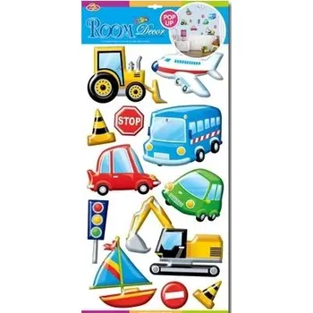 Samolepící dekorace Nástěnná 3D dekorace – vozidla