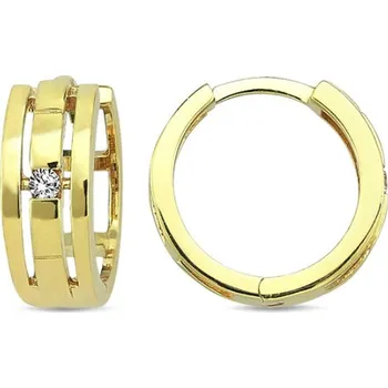 Náušnice Zlaté náušnice kroužky se zirkonem