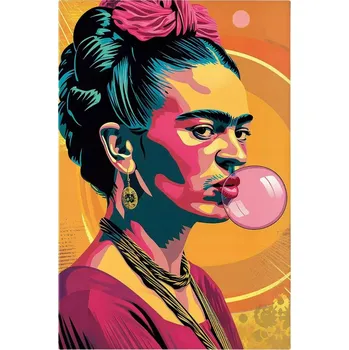 Obraz MALOVÁNÍ PODLE ČÍSEL S RÁMEM Obrazy k vymalování - Frida Kahlo 40x50 cm