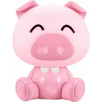Lampička LAMPIČKA NOČNÍ LAMPA LED PRASÁTKO PRO DÍTĚ RŮŽOVÁ