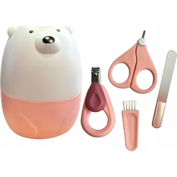 Sada na manikúru nehtů růžová pro miminka medvídek polární