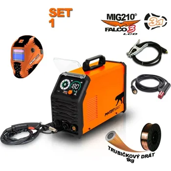 Dílna Pantermax MIG210FALCO 3 Svářecí invertor Set 1 (MIG/MMA/TIG)