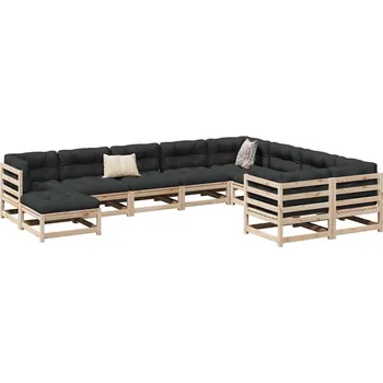 Zahradní lavice zahrada-XL 10dílná zahradní sedací souprava s poduškami masivní borovice 3299640