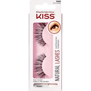 Umělé řasy KISS Umělé řasy Natural Lashes - Stunnig 1 pár + lepidlo 1g