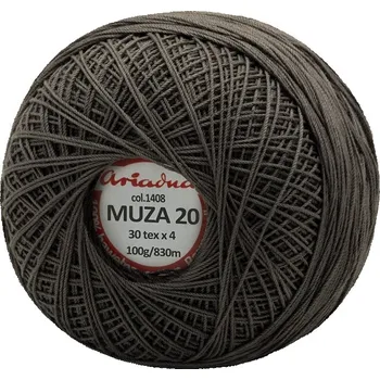 Příze Háčkovací Příze Ariadna Muza 20 šedý 830 m 100 g