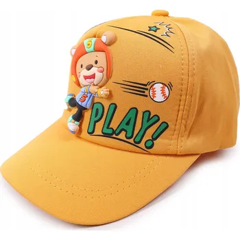 Kšiltovka Kšiltovka dětská unisex medvídek žlutá 50-54 YOCLUB