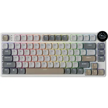 Klávesnice MECHANICKÁ KLÁVESNICE RK N80 75% RGB Hot Swap Herní Tri-Mode Hnědé Spínače