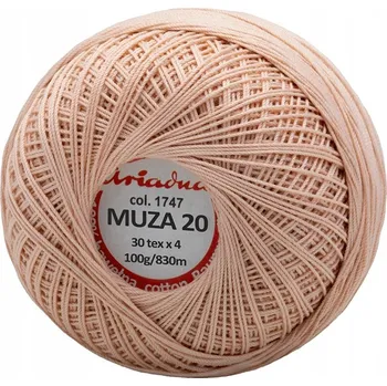 Příze Háčkovací Příze MUZA 20 ARIADNA 830m - 1747 v tělové barvě