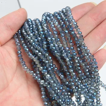 Náramek Křišťálové broušené rondelle korálky | šperky - 25 , 3x4mm (112-120ks)