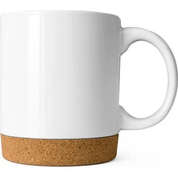 Stolování Bílý hrnek 320 ml s korkovým dnem sublimace termotransfer