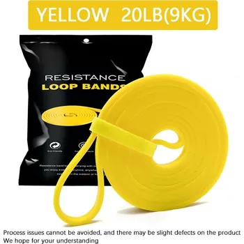 Odporová posilovací fitness guma | cvičební pás - Žluť