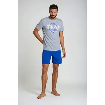 Pánské pyžamo Pyžamo Lars 38869-90X Šedomodrá - Henderson M