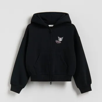 Dívčí mikina Reserved - Mikina s kapucí Kuromi - černý - 833HT-99X - 833HT-99X-116