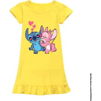 Dívčí pyžamo Lilo & Stitch Dívčí noční košilka - "Lilo a Stitch" Barva: Žlutá, Velikost: 110