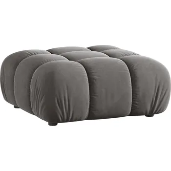 Taburet Micadoni Šedá sametová podnožka Bellis 94 x 94 cm