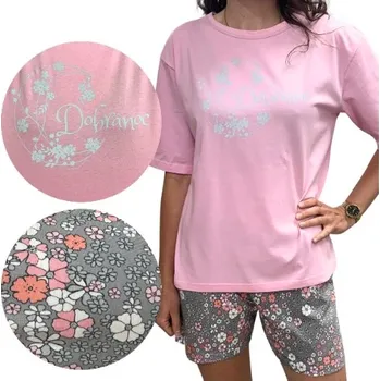 Dámské pyžamo DÁMSKÉ BAVLNĚNÉ PYŽAMO KRÁTKÝ RUKÁV LETNÍ ŠORTKY M