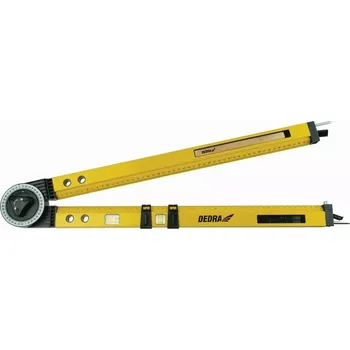 Dílna DEDRA-EXIM Nastavitelný úhloměr s vodováhou DEDRA MK0620 620 mm, 2 libely, 4v1