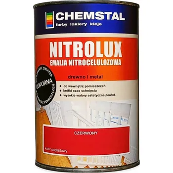 barva a nátěr na dřevo CHEMSTAL NITROLUX Nitro Email 1L CZERWONY LESKLÁ