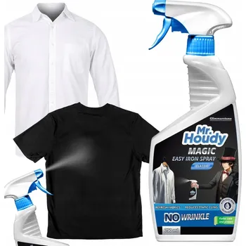 Aviváž Mr. Houdy tekutá žehlička ve spreji tekutý škrob na žehlení, usnadňuje žehlení a nezanechává skvrny 750 ml
