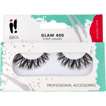 Umělé řasy Ibra Pár umělých řas na pásku Glam 400 Black