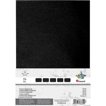 Obraz Plstěný list A4 černý Titanum 1 Ks