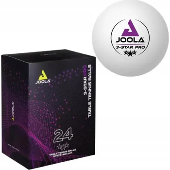 Pingpongový míček Míčky na stolní tenis JOOLA PRO 3 STAR, 24 ks, bílé