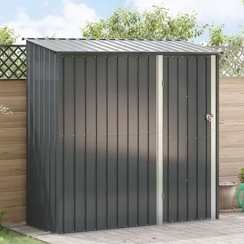 Zahradní domek OMAXI Zahradní kůlny Antracit 203 x 85,5 x 200 cm Kov 750693