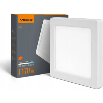 Kvadratová LED lampa VIDEX DL6S 12W 3000K-4000K-6500K Bílá