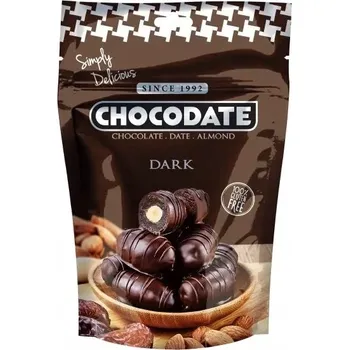 Čokoláda La Ronda Emirates Chocodate dubajské čokodatle s mandlemi - hořké 90 g