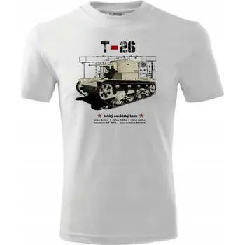 Pánské oblečení Tričko STRIKER Tank T-26 Barva: bílá, Velikost: S