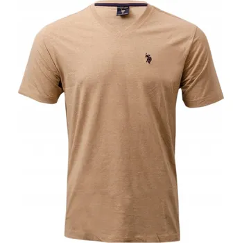 Pánská móda Pánské Tričko U.S. POLO ASSN. US16467 Béžové