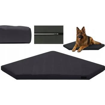 Pelíšek pro psa PELÍŠEK pro psa VODĚODOLNÉ pěnová matrace se zámkem 70x70 grafit