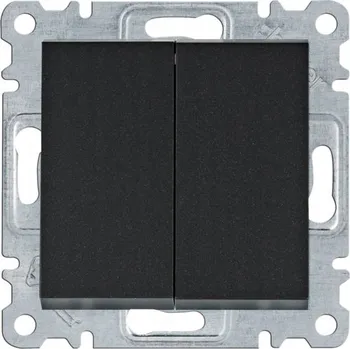 vypínač Schodišťový vypínač pod omítku Hager Polo černý WL0053