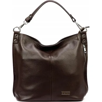Kabelka Vera Pelle kabelka z pravé kůže hnědá