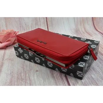 Peněženka Pierre Cardin dámská kožená peněženka červená - pravá kůže