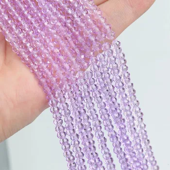 Náramek Křišťálové broušené rondelle korálky | šperky - 5 , 3x4mm (112-120ks)