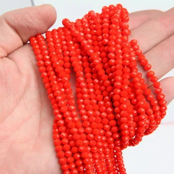 Náramek Křišťálové broušené rondelle korálky | šperky - 38 let , 4x6mm (85-88ks)