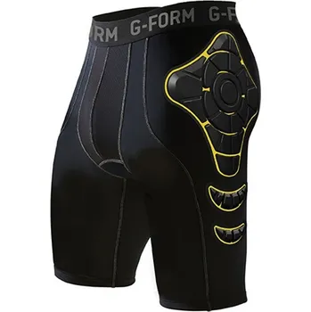 Cyklistické kalhoty Šortky s vložkou s chrániči kyčlí G-Form Pro-B Bike Compression Shorts Black/Yellow AD