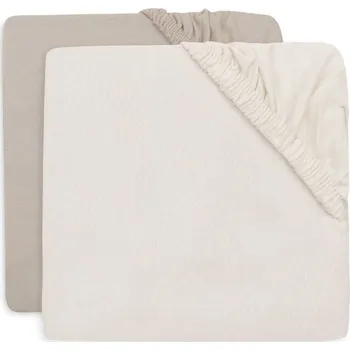 Prostěradlo Jollein Prostěradlo napínací 120x60 cm 2 ks Barva: Oatmeal / Sand