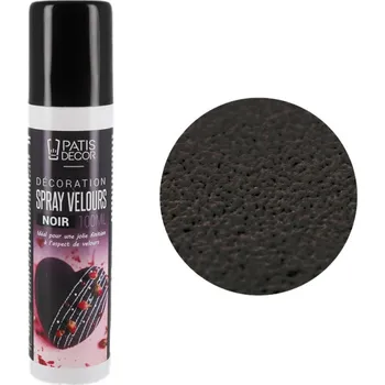 Potravinářské barvivo Patisdécor Sametový sprej na dorty Velvet – Černý (Black) 100 ml