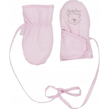 Rukavice Jednoprsté rukavice růžové s medvídkem Doll, vel. 0,5