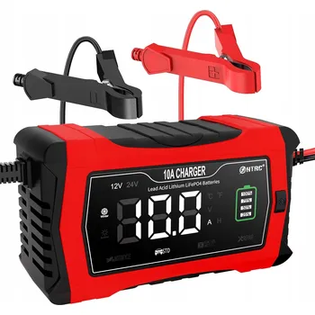 Nabíječka autobaterie 12V/24V 10A Inteligentní nabíječka s digitálním displejem