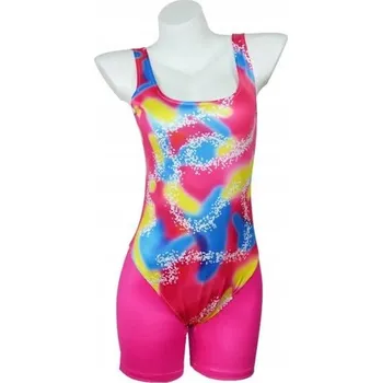 Karnevalový kostým KOSTÝM BARBIE NA KOLEČKOVÝCH BRUSLÍCH FITNESS 80. LÉTA BODY RŮŽOVÉ s