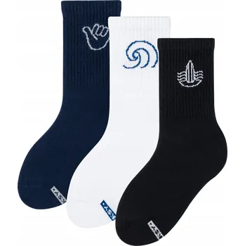 3x Barevné Ponožky ZOOKSY Bavlněné Ponožky Dětské 24-29 Sada