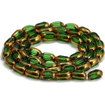 Náramek 50 ks Barevné oválné skleněné korálky | šperky - barva3