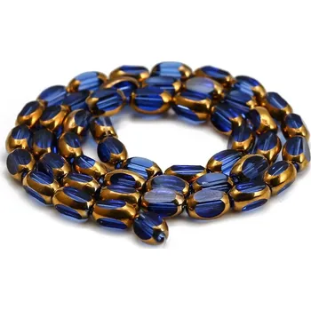 Náramek 50 ks Barevné oválné skleněné korálky | šperky - barva1