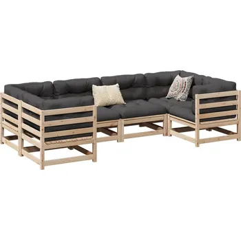 Zahradní lavice zahrada-XL 6dílná zahradní sedací souprava s poduškami masivní borovice 3299607